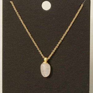 RAELYN SEMI PRECIOUS LIGHT PINK STONE NECKLACE
